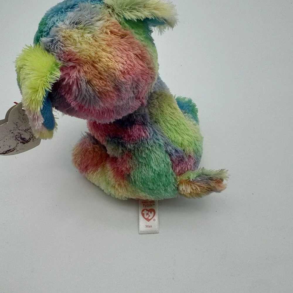 Ty Beanie Babies Max The Dog Colorful Autism Awareness Plush‎ 2012 MWMT
